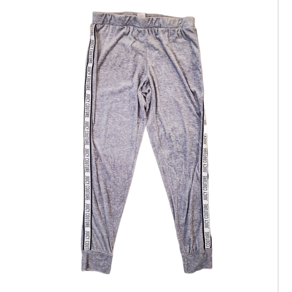 Juicy Couture‎ Women's Gray Velour Lounge Track Jogger Pants Small